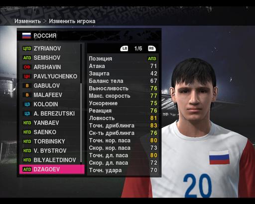 Pro Evolution Soccer 2010 - Сборная России в PES 2010.